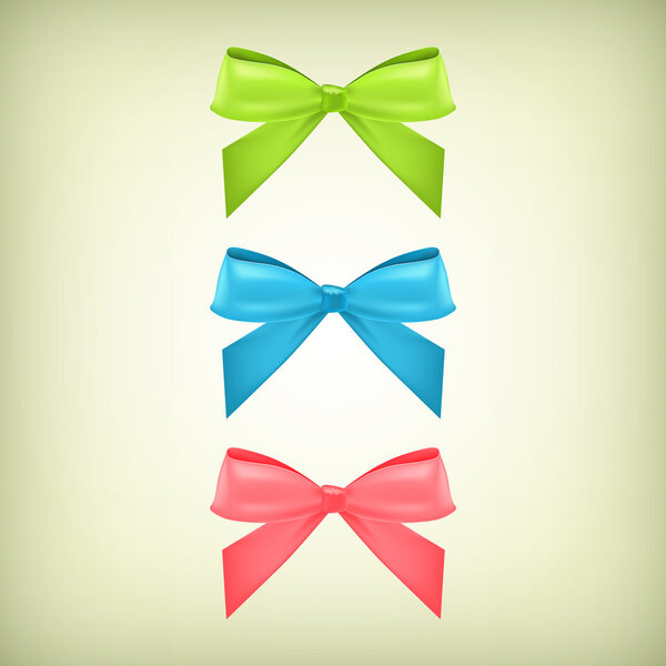 Векторный набор разноцветных луков
