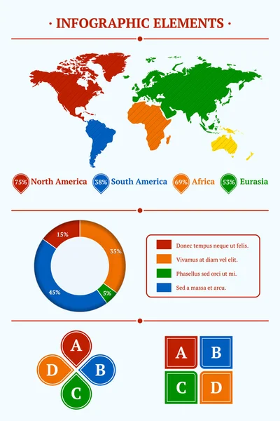 Coleção Vetorial Elementos Infográficos — Vetor de Stock