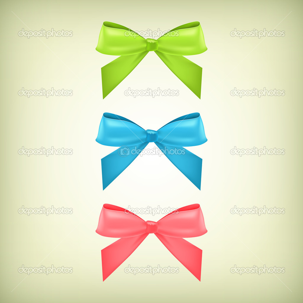 Vector set of colorful bows