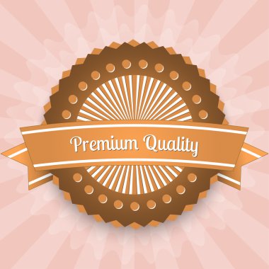 Premium Kalite etiketi. vektör.
