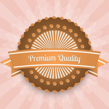 Premium quality label. Vector. clipart