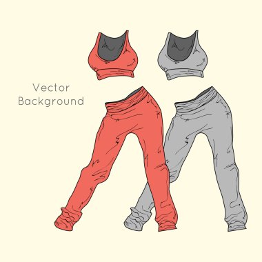 Women's sport clothing. Vector illustration. clipart
