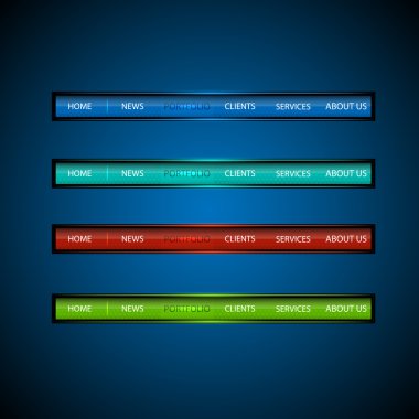 Web sitesi tasarım düğmeleri, vektör tasarımı
