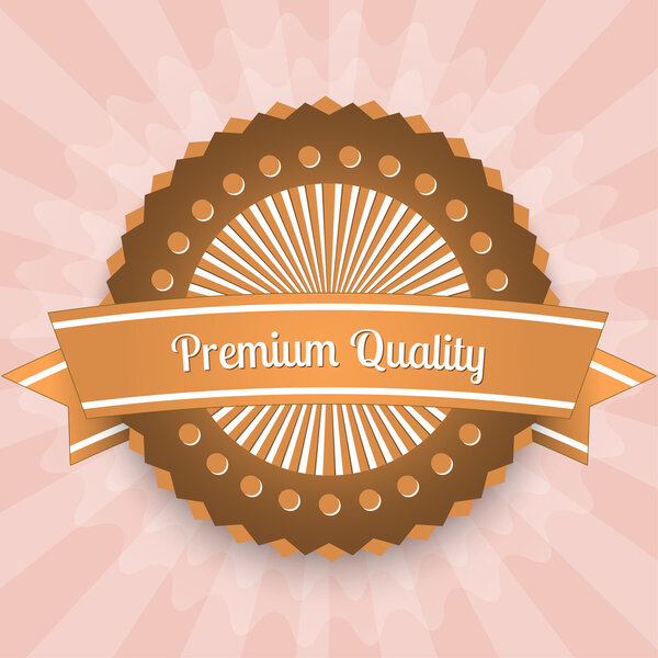 Premium quality label. Vector.
