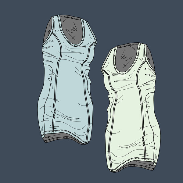 Векторная иллюстрация женских футболок
.