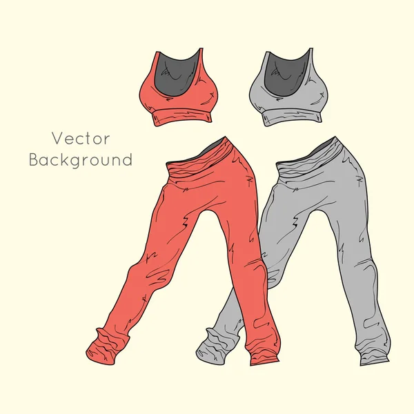 Ropa Deportiva Femenina Ilustración Vectorial — Archivo Imágenes Vectoriales