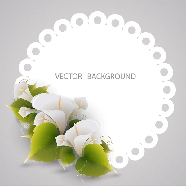 Floral Frame Vector Design — Stock Vector