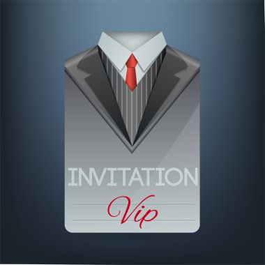 VIP davet bir takım elbise şeklinde. vektör çizim