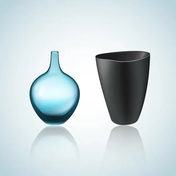 花瓶和碗插图 — 图库矢量图片