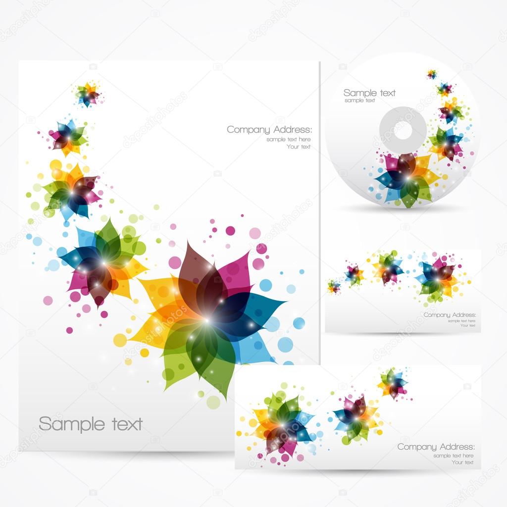 Floral Corporate Template Vector