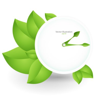 green clock. vector design clipart