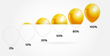 infographic balloons, vector design clipart