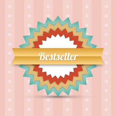 Etiket - Bestseller. vektör tasarımı