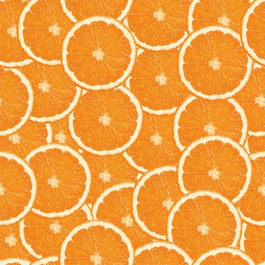 Seamless orange slices background clipart