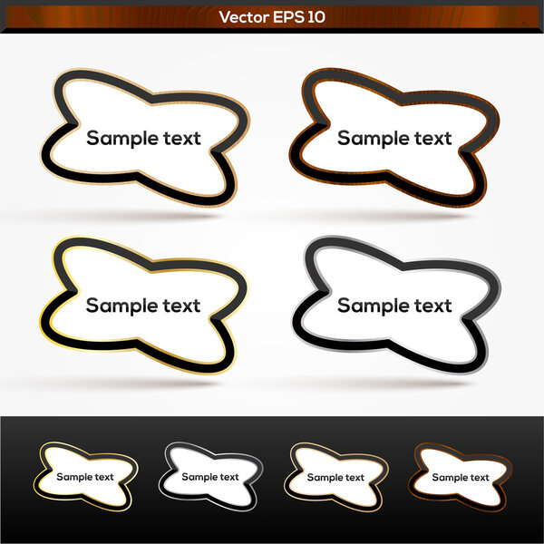 Wood, silver and gold banners