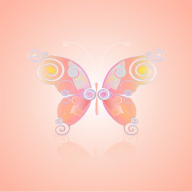 Butterfly of vector design clipart