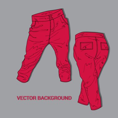 Vector background with pants. clipart
