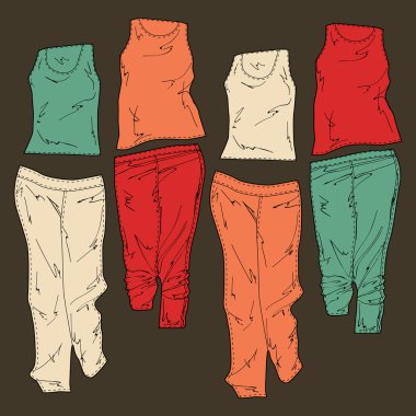 Women's clothing. Vector illustration. clipart