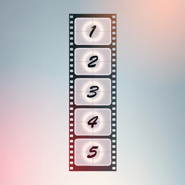 Aftellen Van Film Vector Design — Stockvector