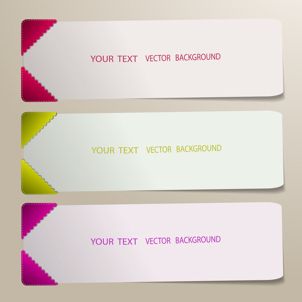 Set of colorful vector banners