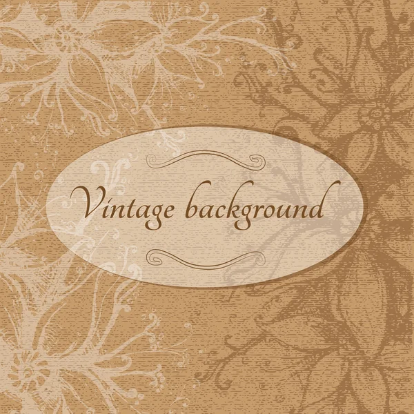 Vector Vintage Floral Background — Stock Vector