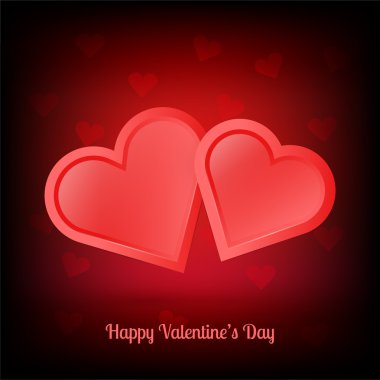 Illustration of pair of valentine heart clipart