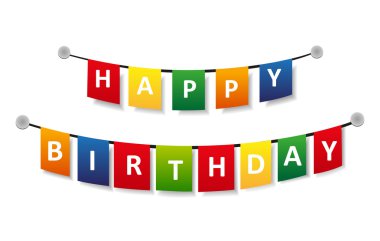 Happy birthday greeting vector background. clipart