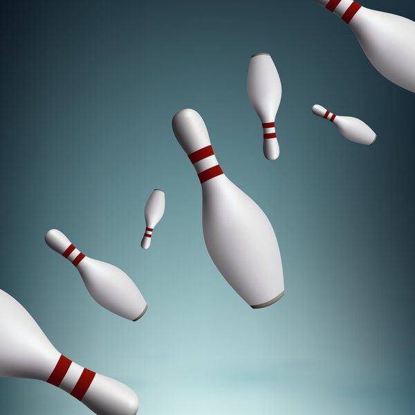 bowling pins, vector design