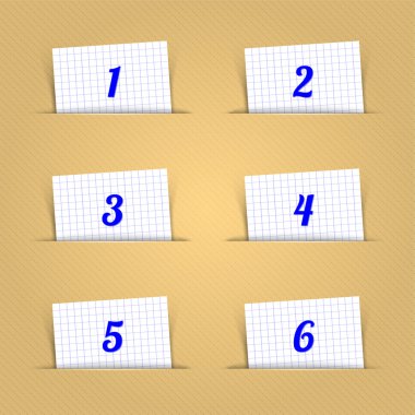 Vector Numeric Shaped Paper Clip clipart