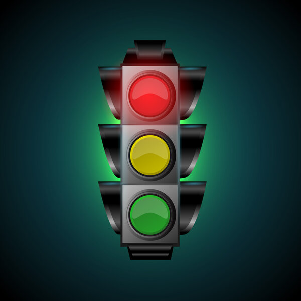 Vector illustration of traffic light