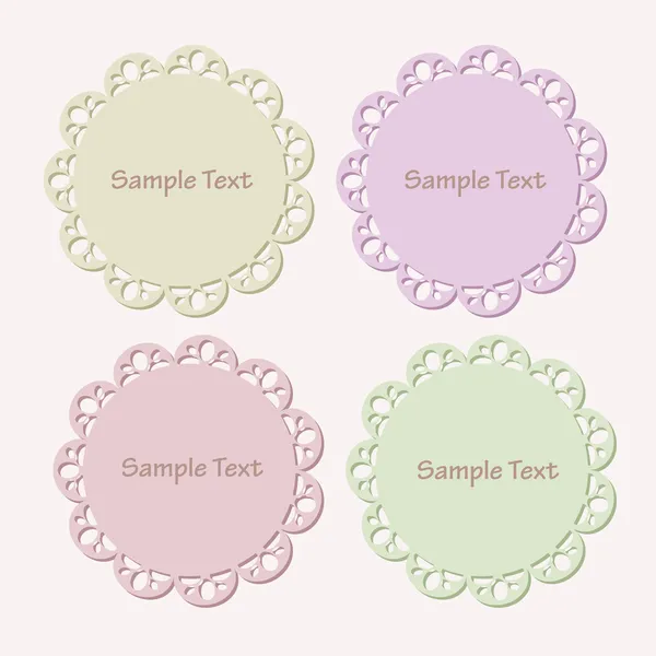 Vector Set Lace Frames — Stock Vector