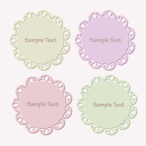 Vector set of lace frames