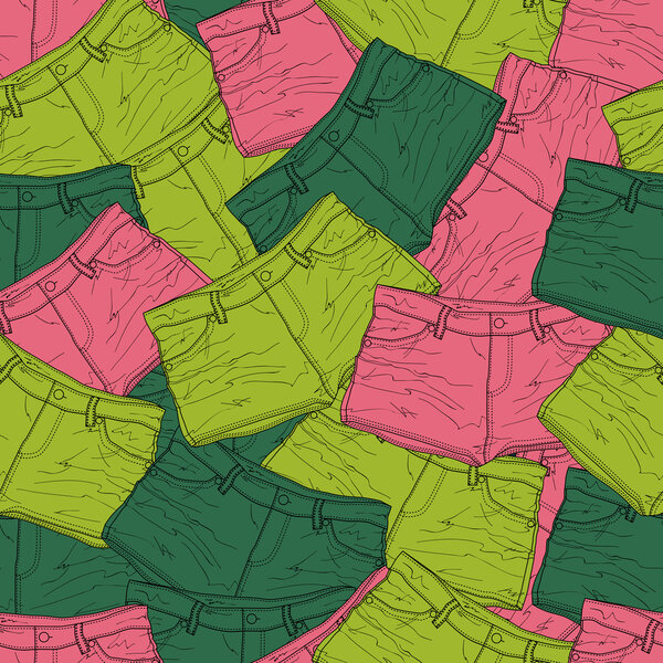 Векторный фон с различными шортами
.