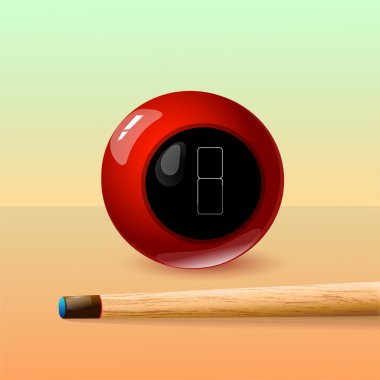 8 Ball and Stick. Vector Drawing clipart