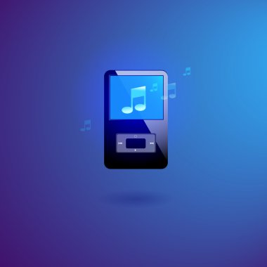 music player vector illustration clipart