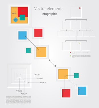 Infographic elemanları, vektör tasarımı