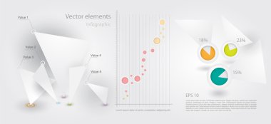 Infographic elemanları, vektör tasarımı