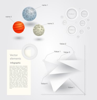 Infographic elemanları, vektör tasarımı