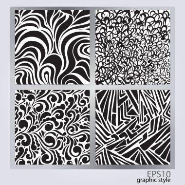 Vector set of abstract backgrounds. clipart