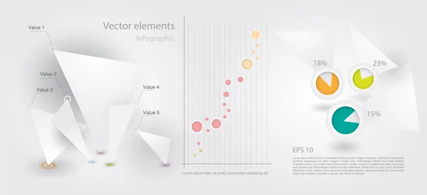 Elementos Infográficos Diseño Vectorial — Vector de stock