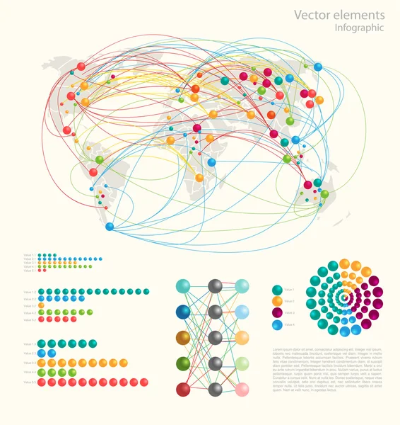 Éléments Infographie Conception Vectorielle — Image vectorielle