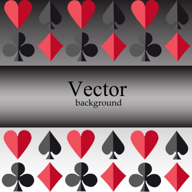 Vector background with card suits clipart