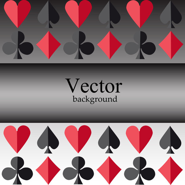 Vector background with card suits