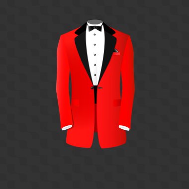 Red suit vector illustration clipart