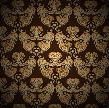Dikişsiz damask vektör desen
