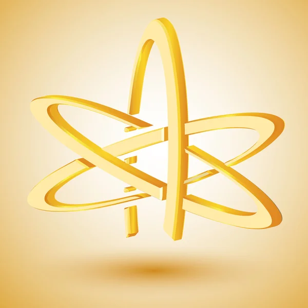 Simbolo Oro Dell Ateismo Illustrazione Vettoriale — Vettoriale Stock