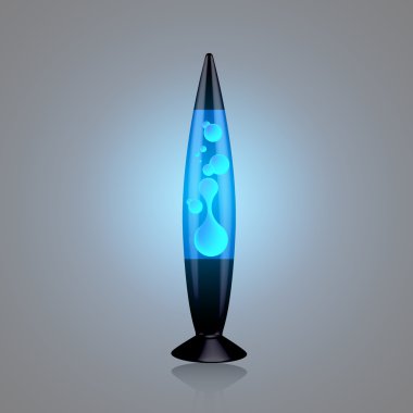 Vector blue lava lamp clipart
