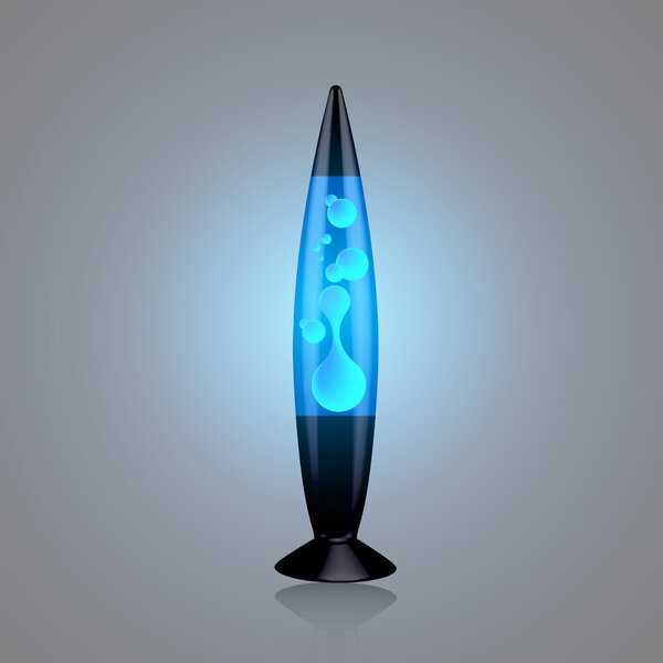 Vector blue lava lamp