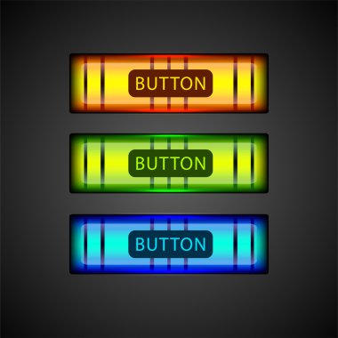 renkli düğmeler kümesi vektör.