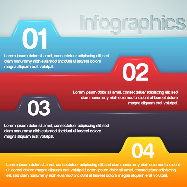 Banners with numbers. Vector illustration.